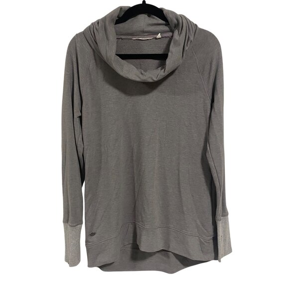 Athleta Tranquility Gray Cowl Neck Pullover Tunic‎ Size M - Picture 1 of 9